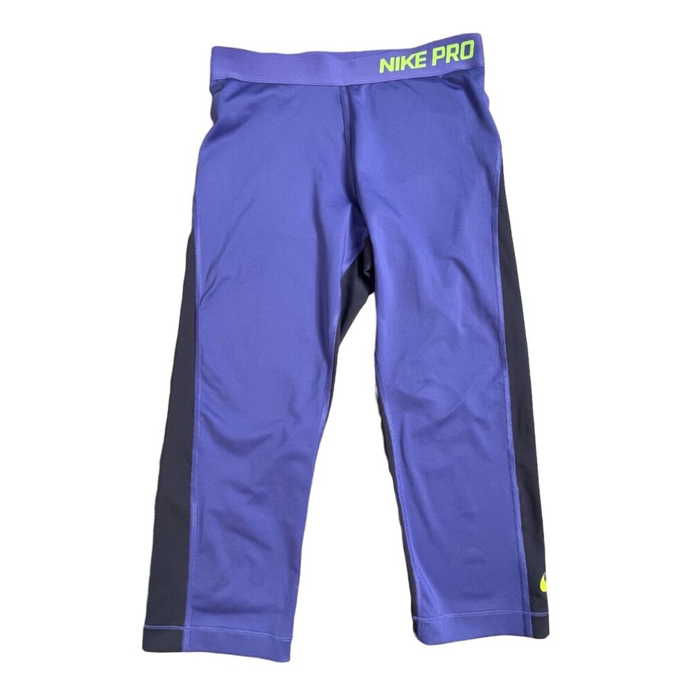 Nike Pro Cropped Pant Purple Black Size Small
